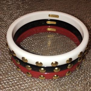 Coach nailhead bangles (set of three)